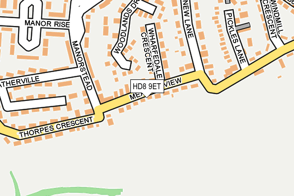 HD8 9ET map - OS OpenMap – Local (Ordnance Survey)