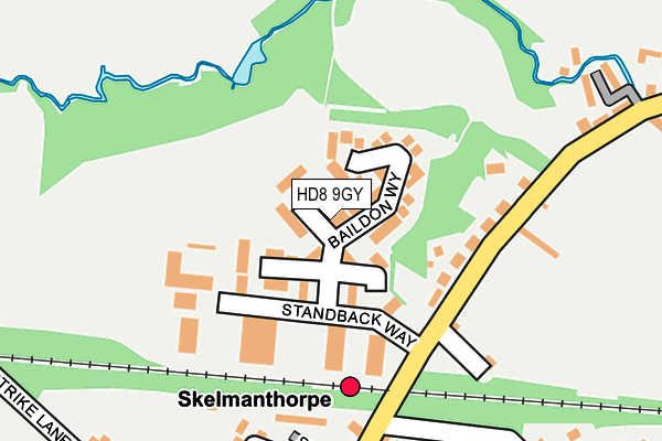 HD8 9GY map - OS OpenMap – Local (Ordnance Survey)