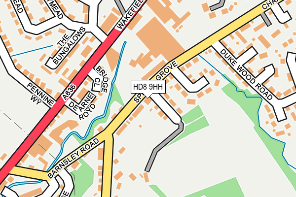 HD8 9HH map - OS OpenMap – Local (Ordnance Survey)