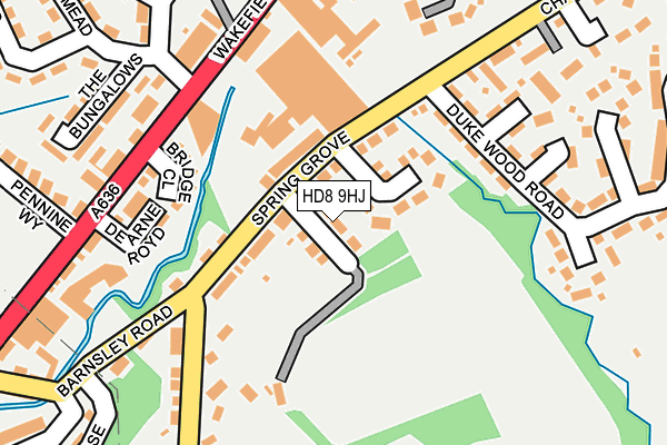 HD8 9HJ map - OS OpenMap – Local (Ordnance Survey)