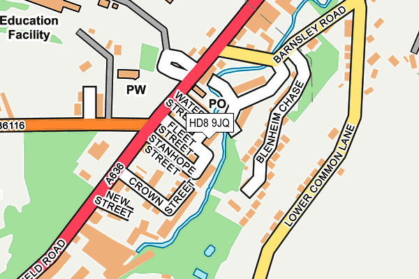 HD8 9JQ map - OS OpenMap – Local (Ordnance Survey)