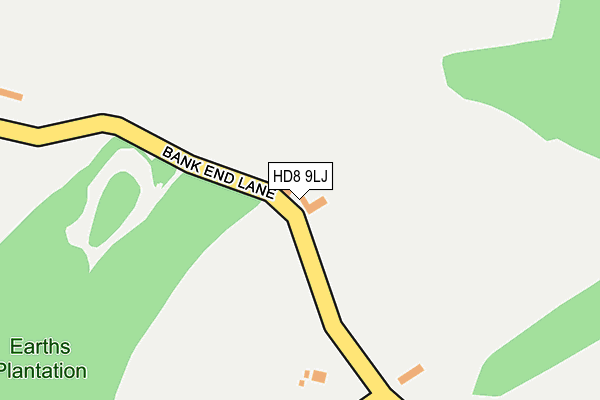 HD8 9LJ map - OS OpenMap – Local (Ordnance Survey)