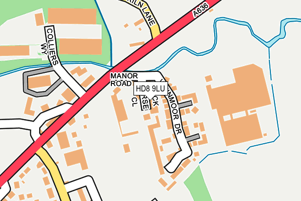 HD8 9LU map - OS OpenMap – Local (Ordnance Survey)