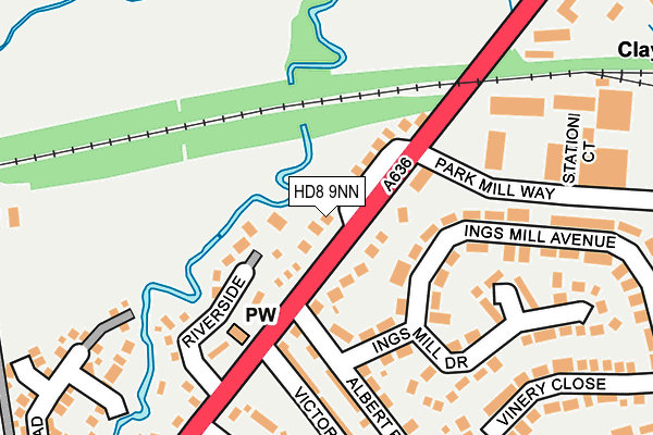 HD8 9NN map - OS OpenMap – Local (Ordnance Survey)