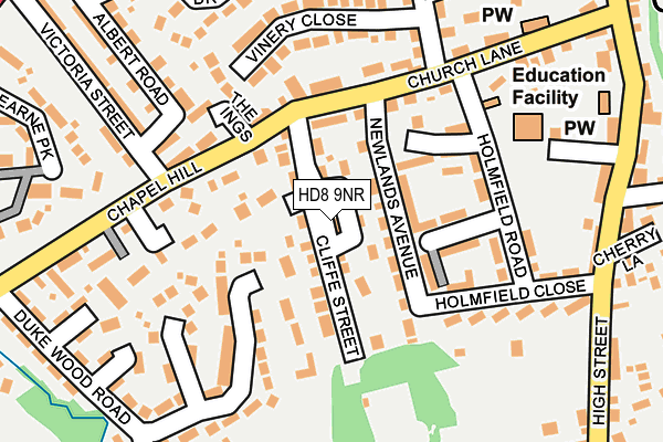 HD8 9NR map - OS OpenMap – Local (Ordnance Survey)