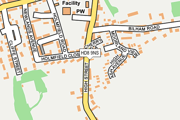Map of THURNSCOE HALL MEWS MANAGEMENT COMPANY LTD at local scale