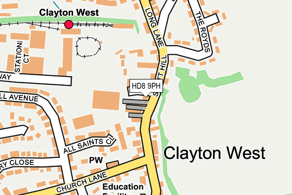 HD8 9PH map - OS OpenMap – Local (Ordnance Survey)