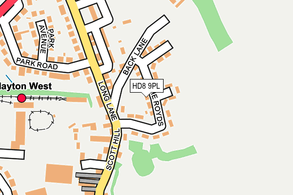 HD8 9PL map - OS OpenMap – Local (Ordnance Survey)