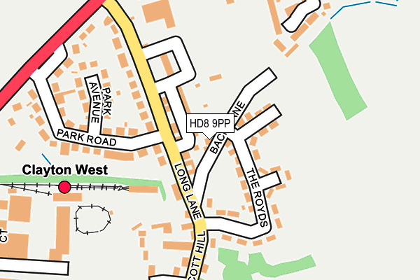 HD8 9PP map - OS OpenMap – Local (Ordnance Survey)