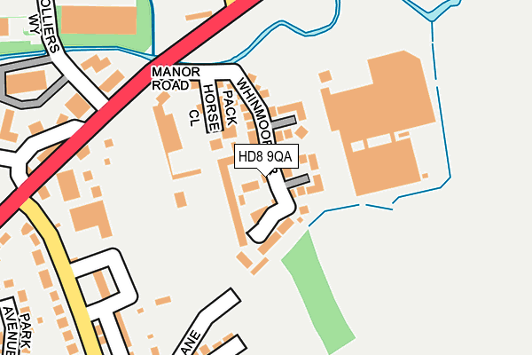 HD8 9QA map - OS OpenMap – Local (Ordnance Survey)