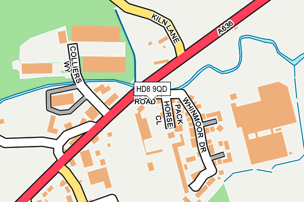 HD8 9QD map - OS OpenMap – Local (Ordnance Survey)