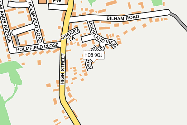 HD8 9QJ map - OS OpenMap – Local (Ordnance Survey)