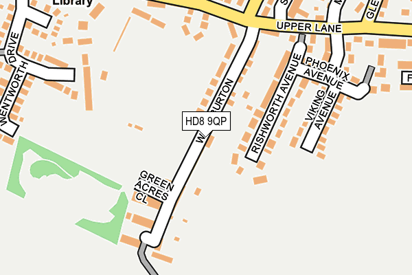 HD8 9QP map - OS OpenMap – Local (Ordnance Survey)