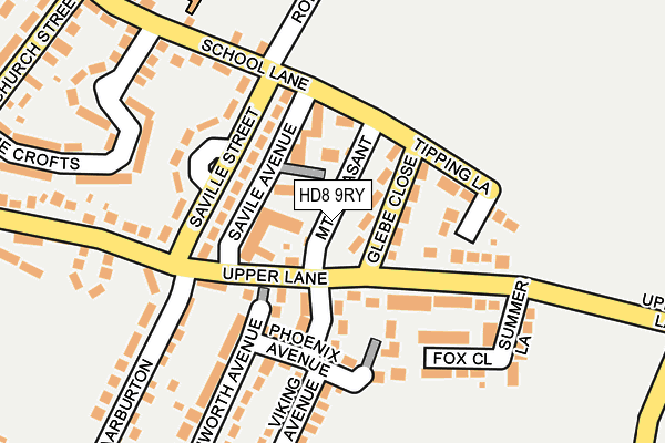 HD8 9RY map - OS OpenMap – Local (Ordnance Survey)