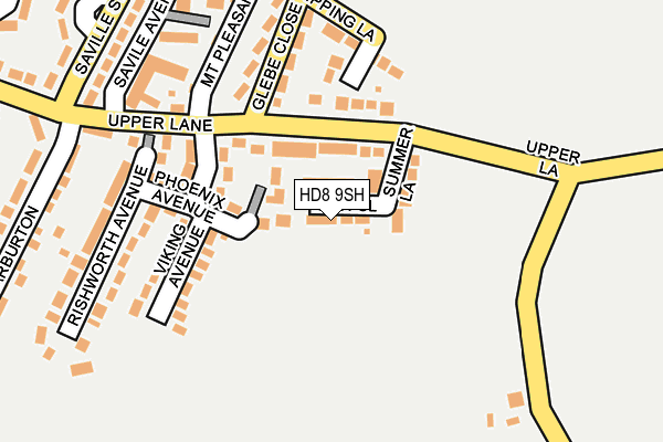 HD8 9SH map - OS OpenMap – Local (Ordnance Survey)