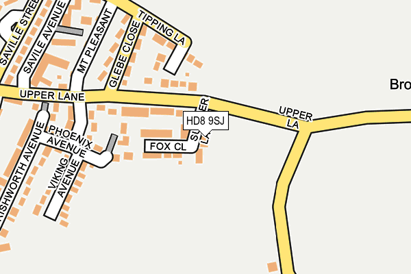 HD8 9SJ map - OS OpenMap – Local (Ordnance Survey)
