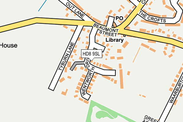 HD8 9SL map - OS OpenMap – Local (Ordnance Survey)