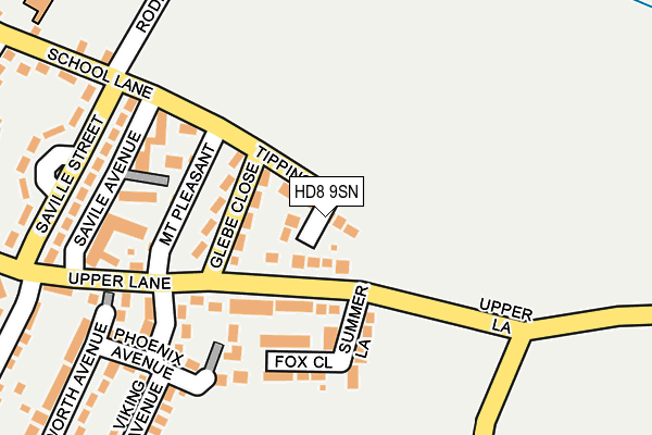 HD8 9SN map - OS OpenMap – Local (Ordnance Survey)