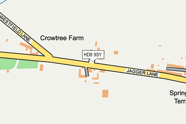 HD8 9SY map - OS OpenMap – Local (Ordnance Survey)