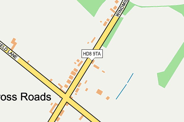 HD8 9TA map - OS OpenMap – Local (Ordnance Survey)