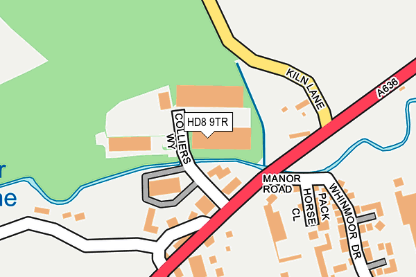 HD8 9TR map - OS OpenMap – Local (Ordnance Survey)