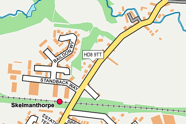 HD8 9TT map - OS OpenMap – Local (Ordnance Survey)