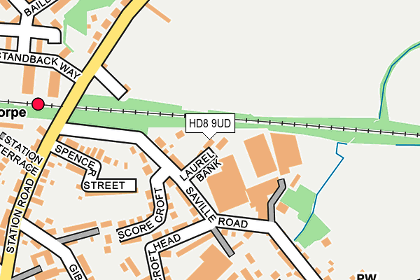 HD8 9UD map - OS OpenMap – Local (Ordnance Survey)