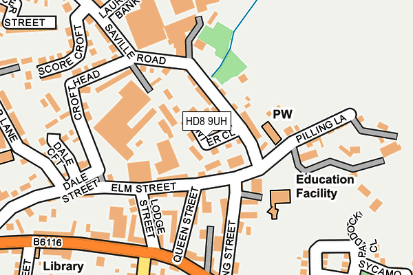 HD8 9UH map - OS OpenMap – Local (Ordnance Survey)