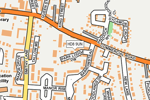 HD8 9UN map - OS OpenMap – Local (Ordnance Survey)
