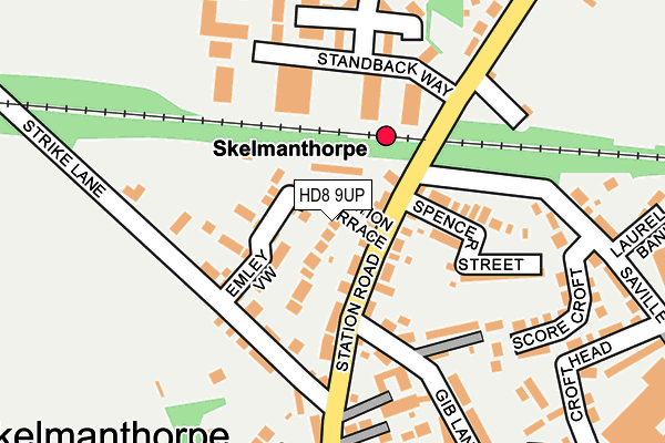 HD8 9UP map - OS OpenMap – Local (Ordnance Survey)