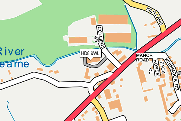 HD8 9WL map - OS OpenMap – Local (Ordnance Survey)