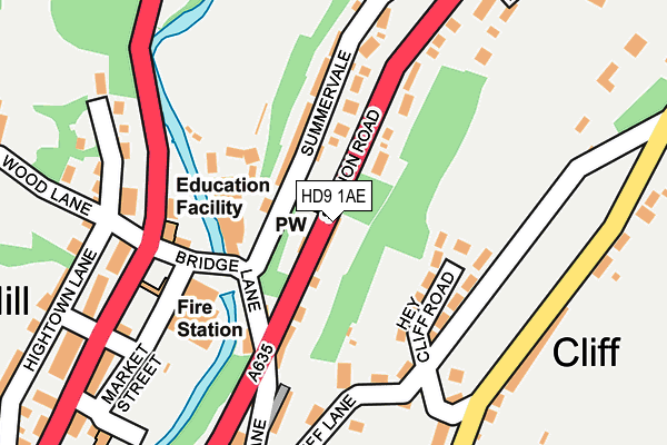 Map of HOLMFIRTH GAMING CENTRE LIMITED at local scale