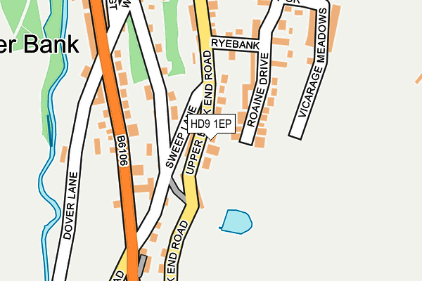 HD9 1EP map - OS OpenMap – Local (Ordnance Survey)