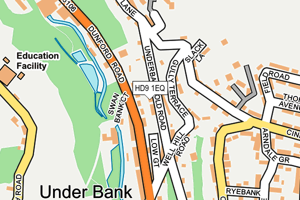 HD9 1EQ map - OS OpenMap – Local (Ordnance Survey)