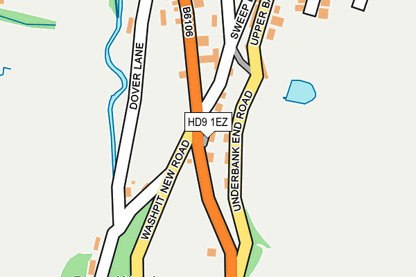 HD9 1EZ map - OS OpenMap – Local (Ordnance Survey)