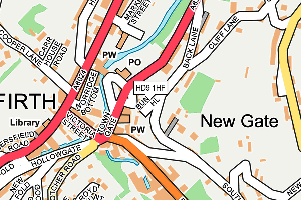 HD9 1HF map - OS OpenMap – Local (Ordnance Survey)