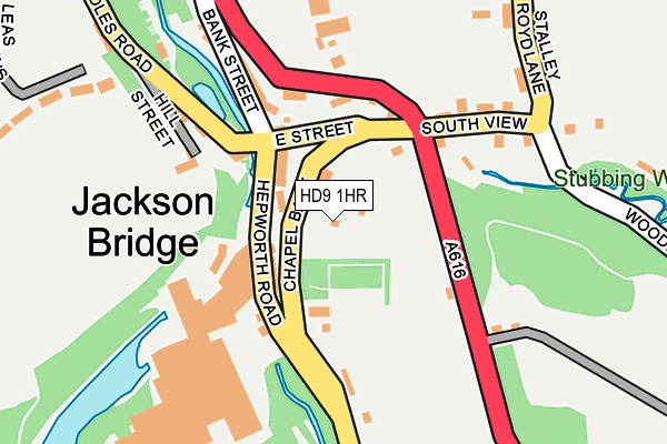 HD9 1HR map - OS OpenMap – Local (Ordnance Survey)