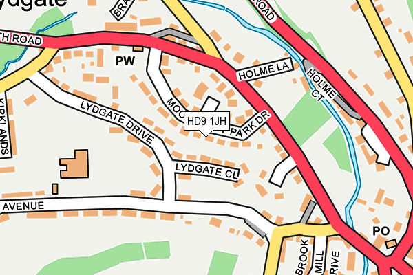 HD9 1JH map - OS OpenMap – Local (Ordnance Survey)