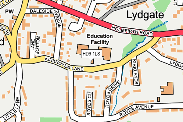 HD9 1LS map - OS OpenMap – Local (Ordnance Survey)