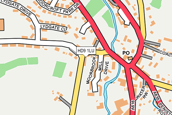 HD9 1LU map - OS OpenMap – Local (Ordnance Survey)