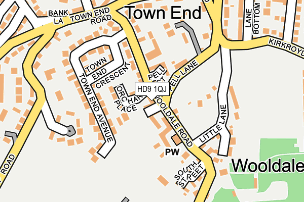 HD9 1QJ map - OS OpenMap – Local (Ordnance Survey)