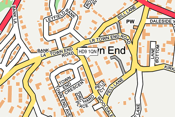 HD9 1QN map - OS OpenMap – Local (Ordnance Survey)