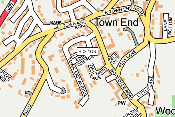 HD9 1QR map - OS OpenMap – Local (Ordnance Survey)