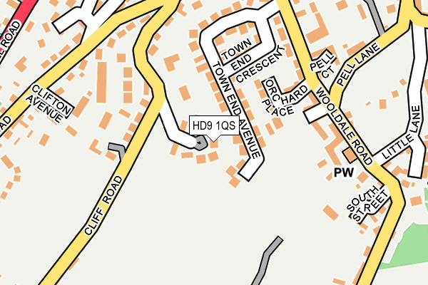 HD9 1QS map - OS OpenMap – Local (Ordnance Survey)