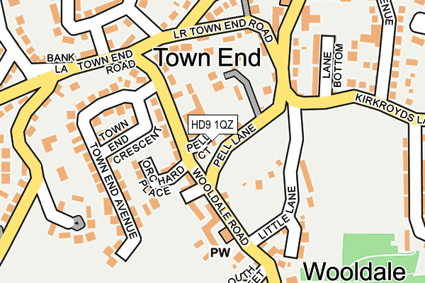 HD9 1QZ map - OS OpenMap – Local (Ordnance Survey)