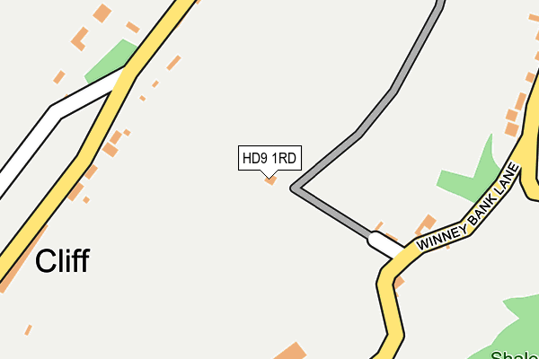HD9 1RD map - OS OpenMap – Local (Ordnance Survey)