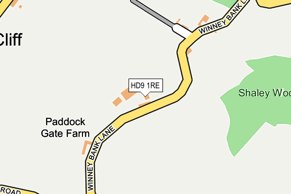 HD9 1RE map - OS OpenMap – Local (Ordnance Survey)