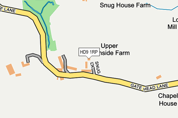 HD9 1RP map - OS OpenMap – Local (Ordnance Survey)