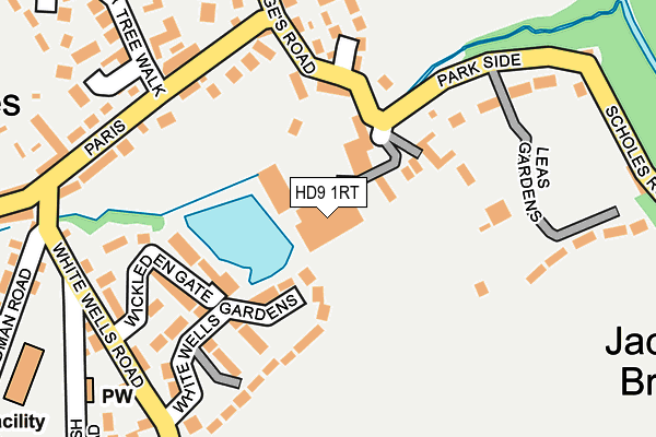 HD9 1RT map - OS OpenMap – Local (Ordnance Survey)