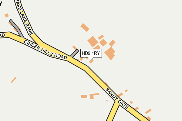 HD9 1RY map - OS OpenMap – Local (Ordnance Survey)